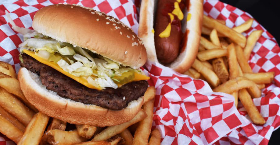 hamburger-hotdog-et-frites Hamburger, hot-dog et frites